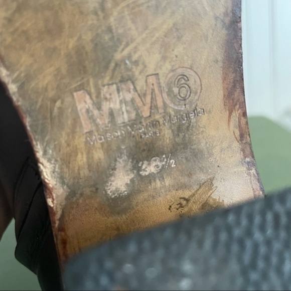 MM6 by Maison Martin Margiela Ankle Boots w Black Chain Deco - Picture 7 of 13